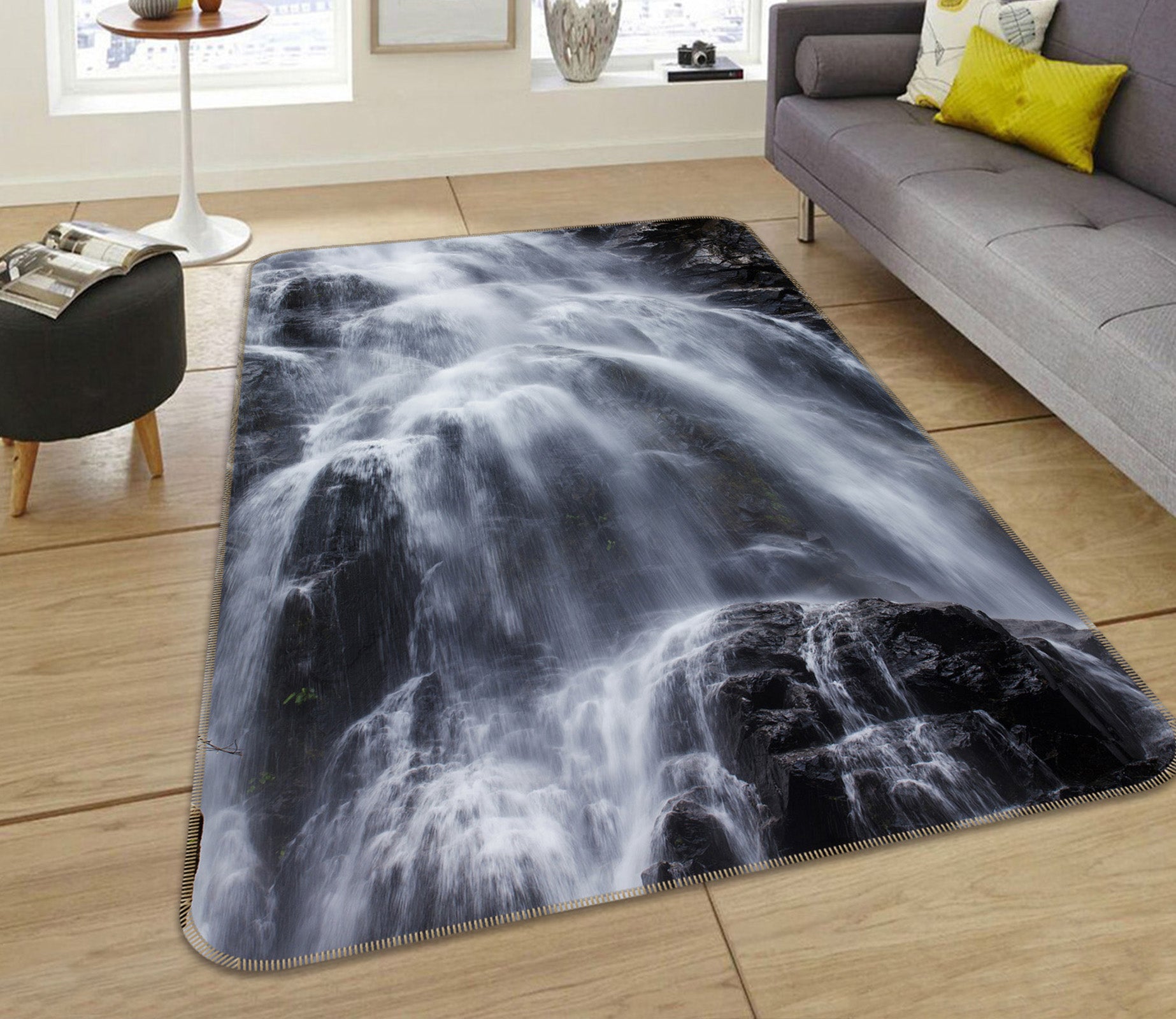 3D Waterfall 26074 Non Slip Rug Mat