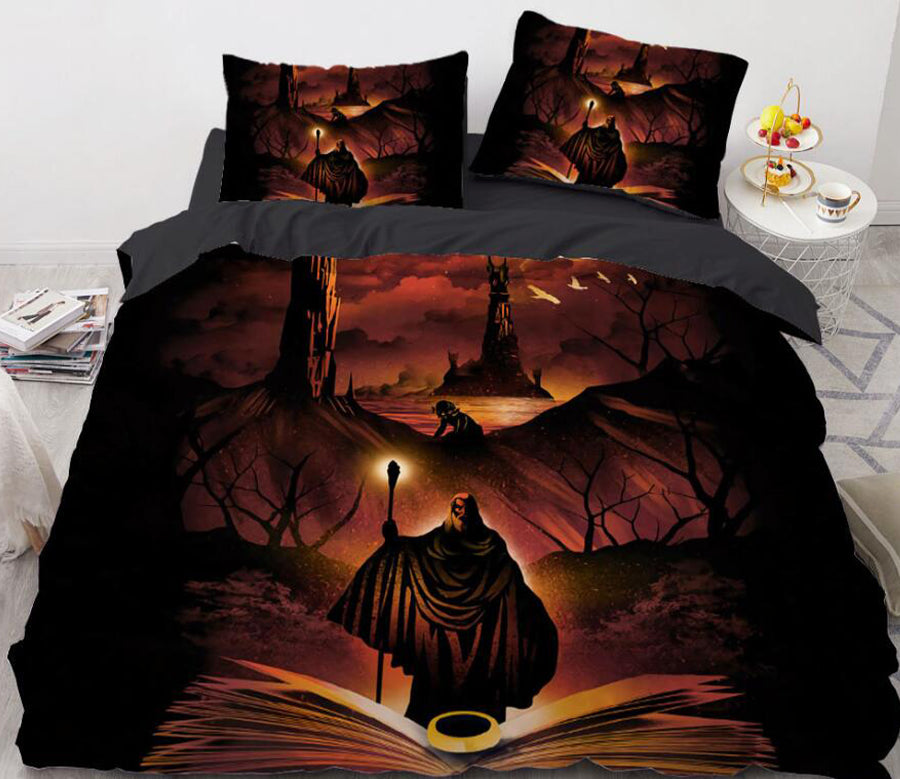3D Book Forest 8885 Bed Pillowcases Quilt