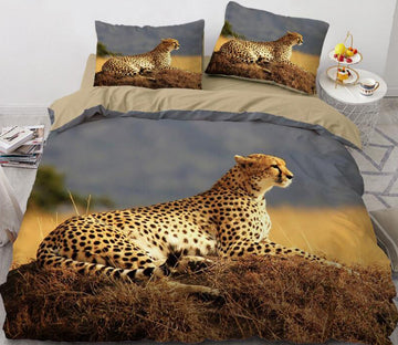 3D Leopard Lying Down 062 Bed Pillowcases Quilt