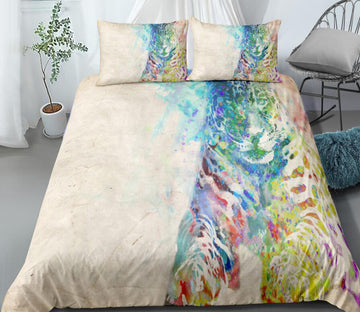 3D Tiger Color Printing 0065 Bed Pillowcases Quilt