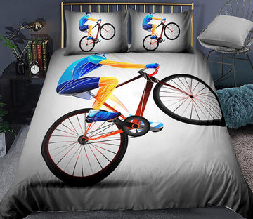 3D Ride A Bike 0035 Bed Pillowcases Quilt