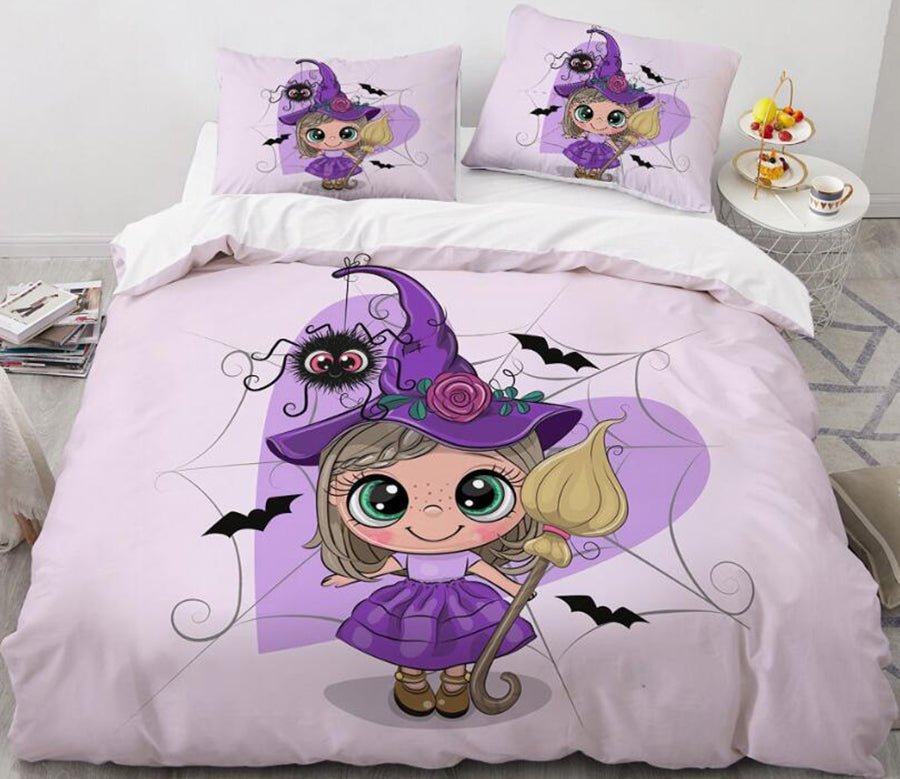 3D Cartoons Witch 55127 Bed Pillowcases Quilt