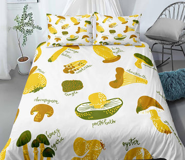 3D Mushrooms 0050 Bed Pillowcases Quilt