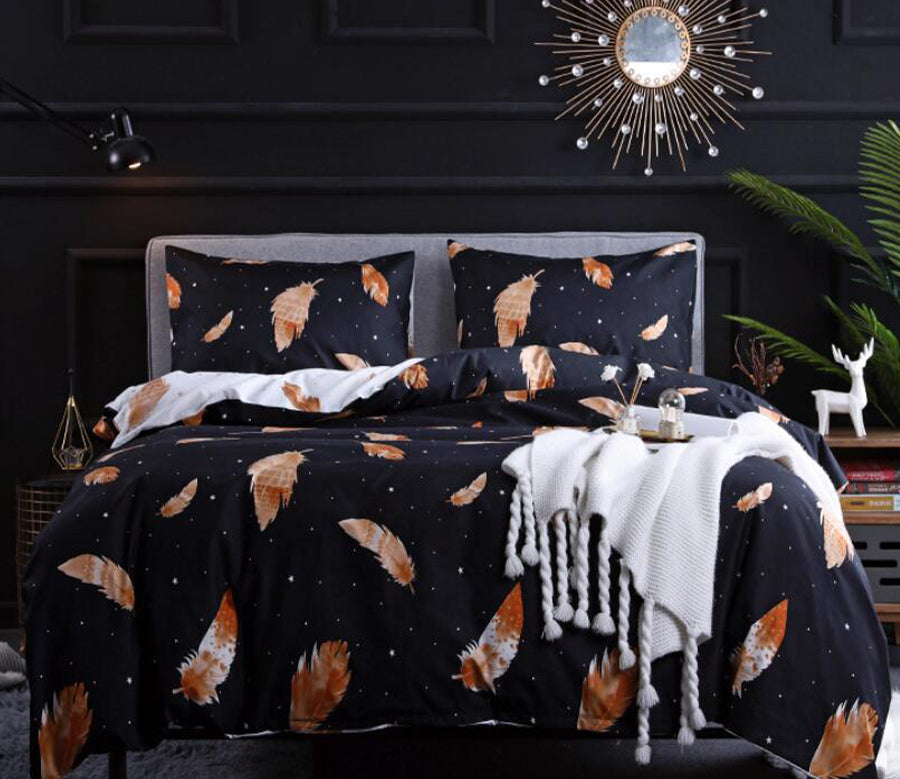 3D Brown Feathers 1189 Bed Pillowcases Quilt