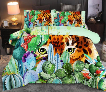 3D Cactus Tiger 66148 Bed Pillowcases Quilt