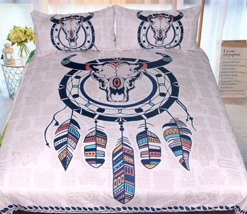 3D Sheep Skull 9013 Bed Pillowcases Quilt
