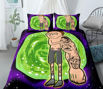 3D Morty Space Vortex 99177 Bed Pillowcases Quilt