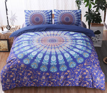 3D Dark Blue Pattern Totem 66140 Bed Pillowcases Quilt