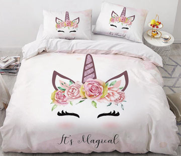3D Unicorn Horn 161 Bed Pillowcases Quilt