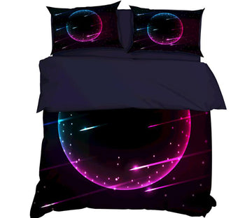 3D Blue Pink Circle 11113 Bed Pillowcases Quilt