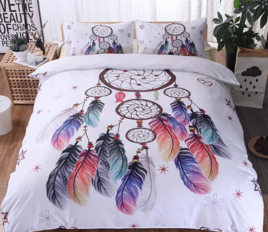 3D Feather Dream Catcher 66114 Bed Pillowcases Quilt