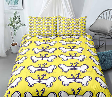 3D Dog Bones 99167 Bed Pillowcases Quilt