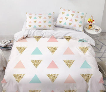 3D Triangle 9108 Bed Pillowcases Quilt