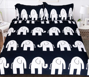 3D Small Elephant 9025 Bed Pillowcases Quilt
