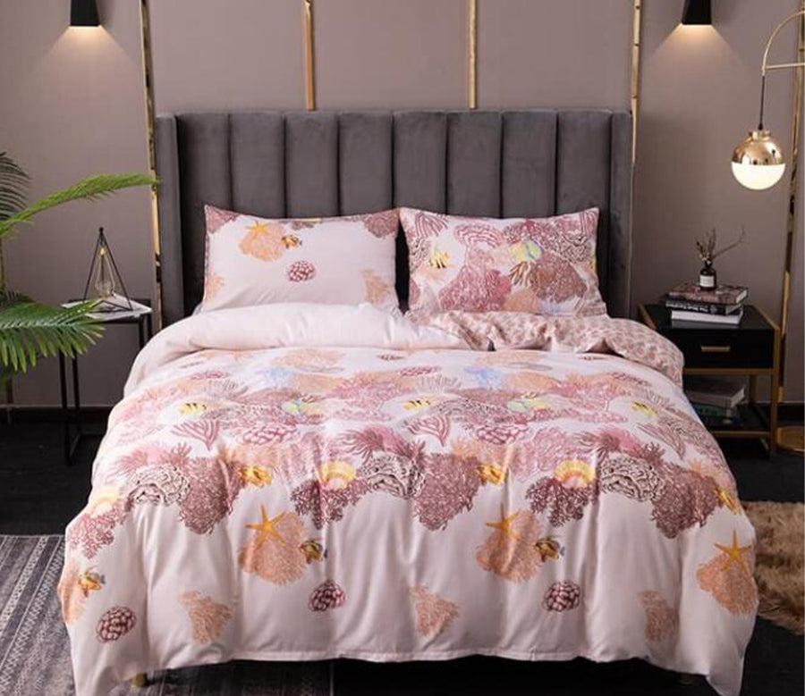 3D Pink Tree 8057 Bed Pillowcases Quilt