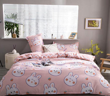 3D Bunny head 3067 Bed Pillowcases Quilt