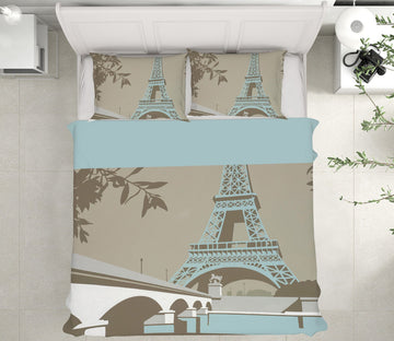 3D Paris 2036 Steve Read Bedding Bed Pillowcases Quilt Quiet Covers AJ Creativity Home 