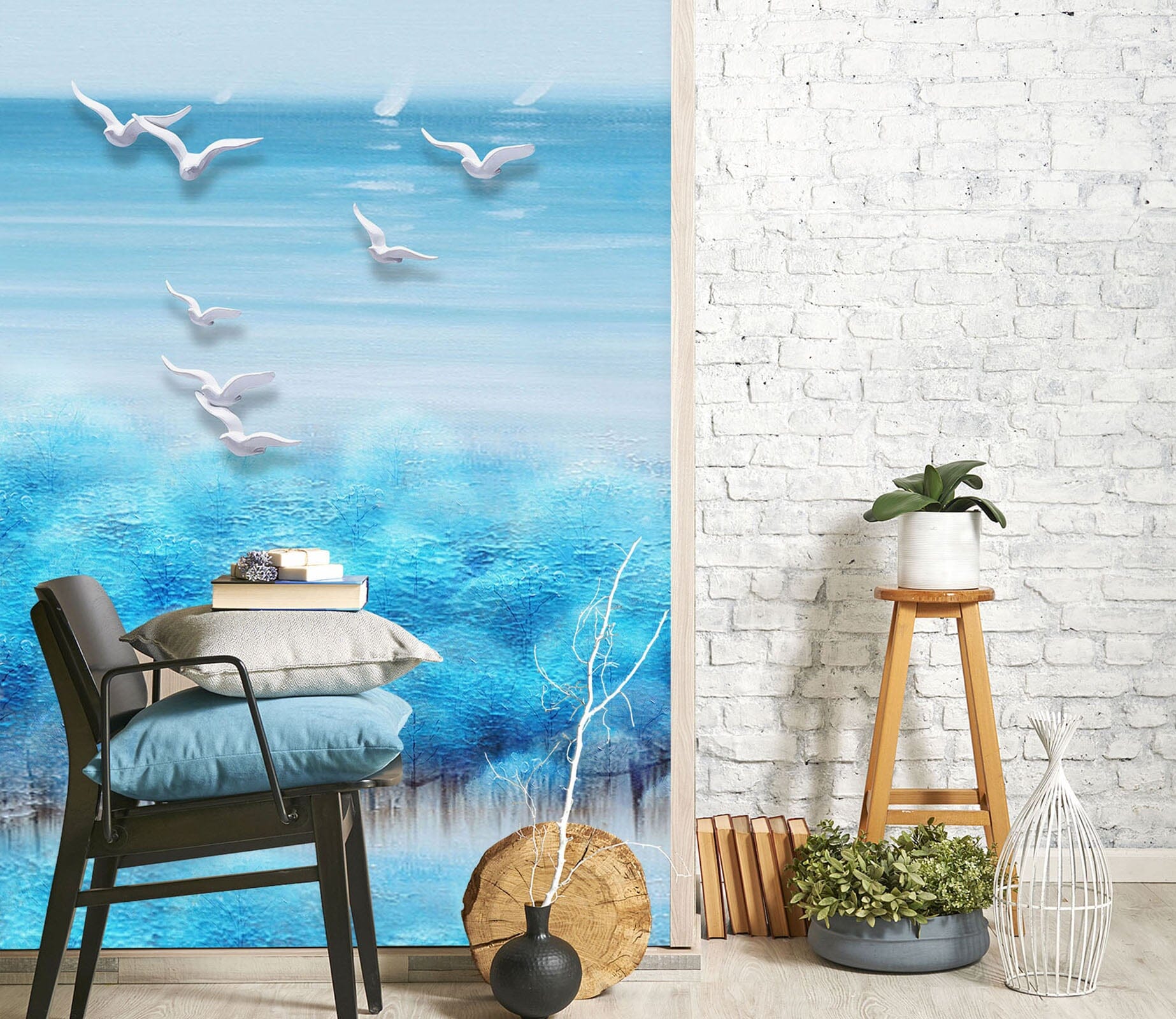 3D Blue Forest 1821 Wall Murals Wallpaper AJ Wallpaper 2 