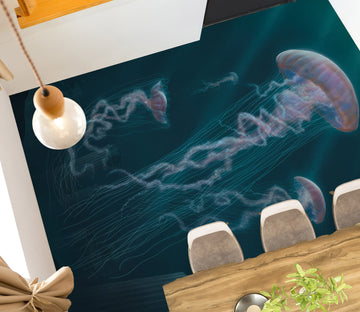 3D Jellyfish 98183 Vincent Floor Mural