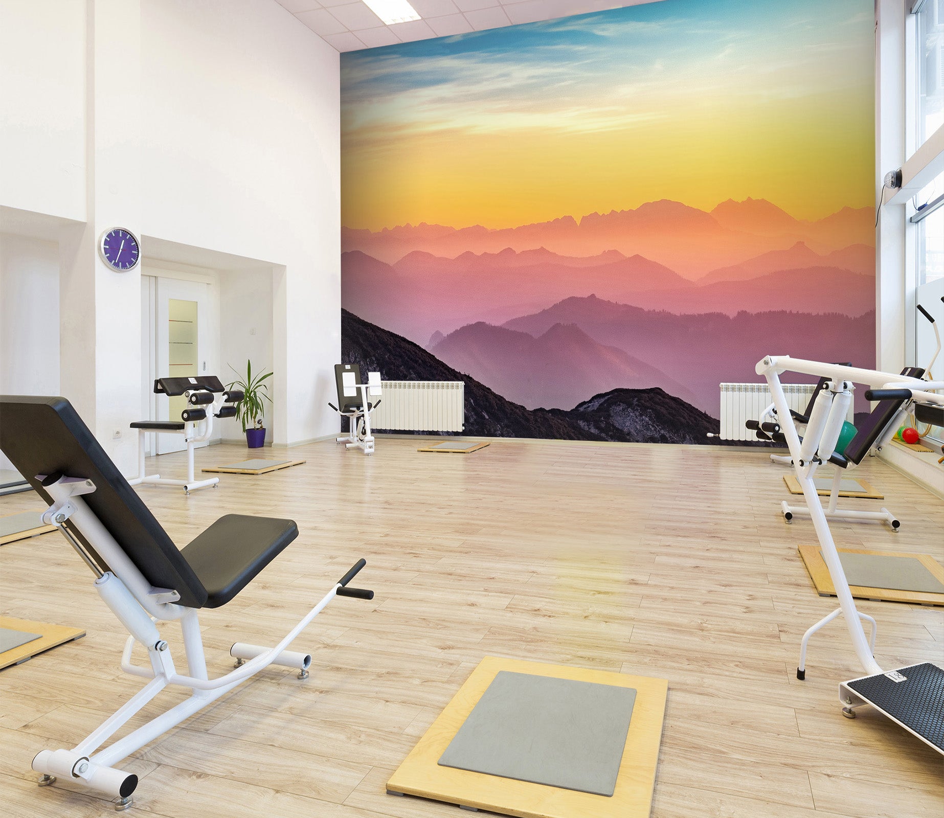 3D Sunset Valley 023 Wall Murals Wallpaper AJ Wallpaper 2 