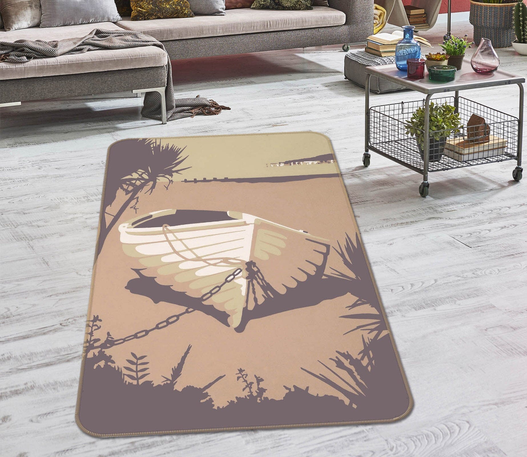 3D Sandbanks The Purbecks 1139 Steve Read Rug Non Slip Rug Mat Mat AJ Creativity Home 