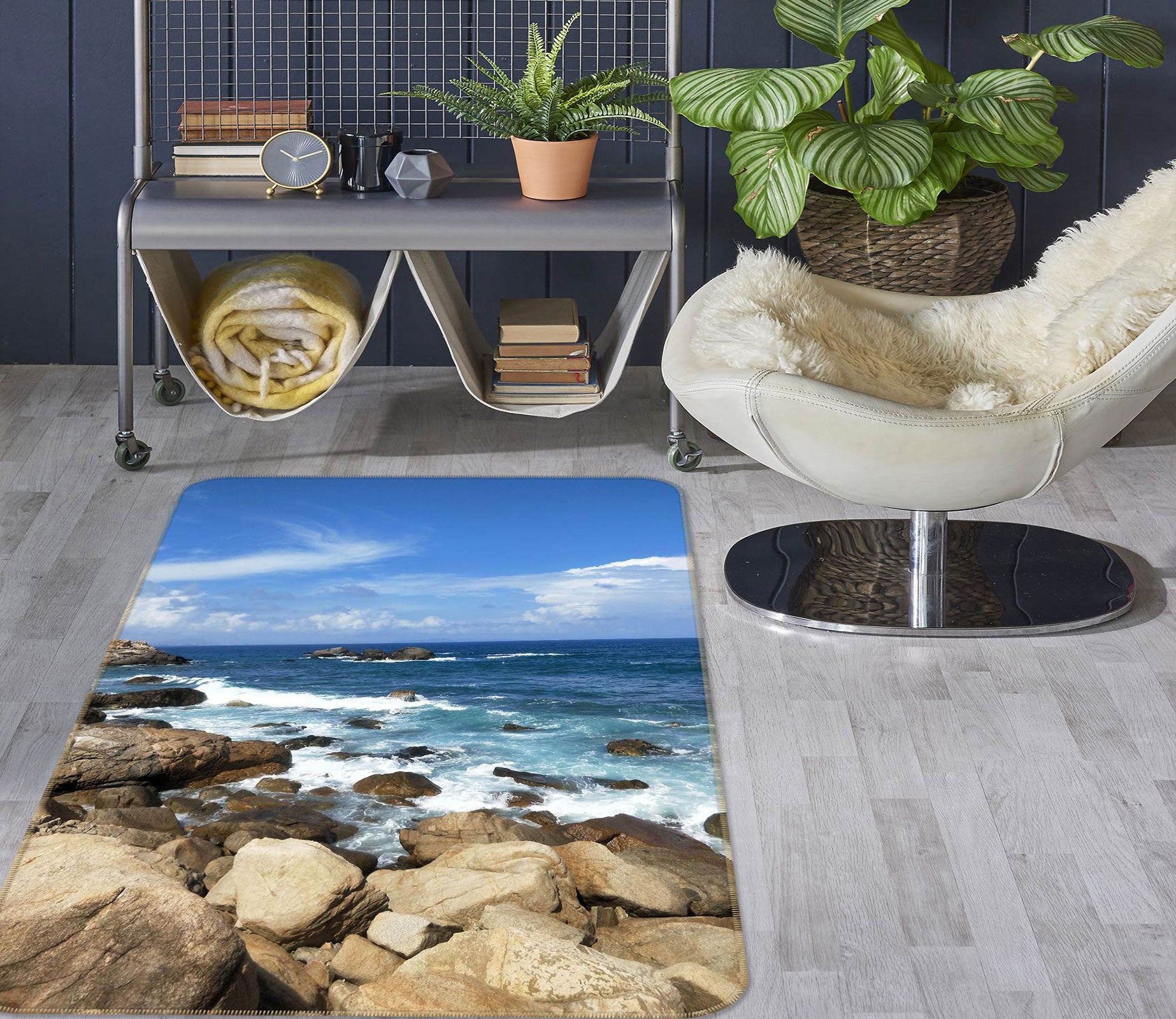 3D Sea Stone 27055 Non Slip Rug Mat
