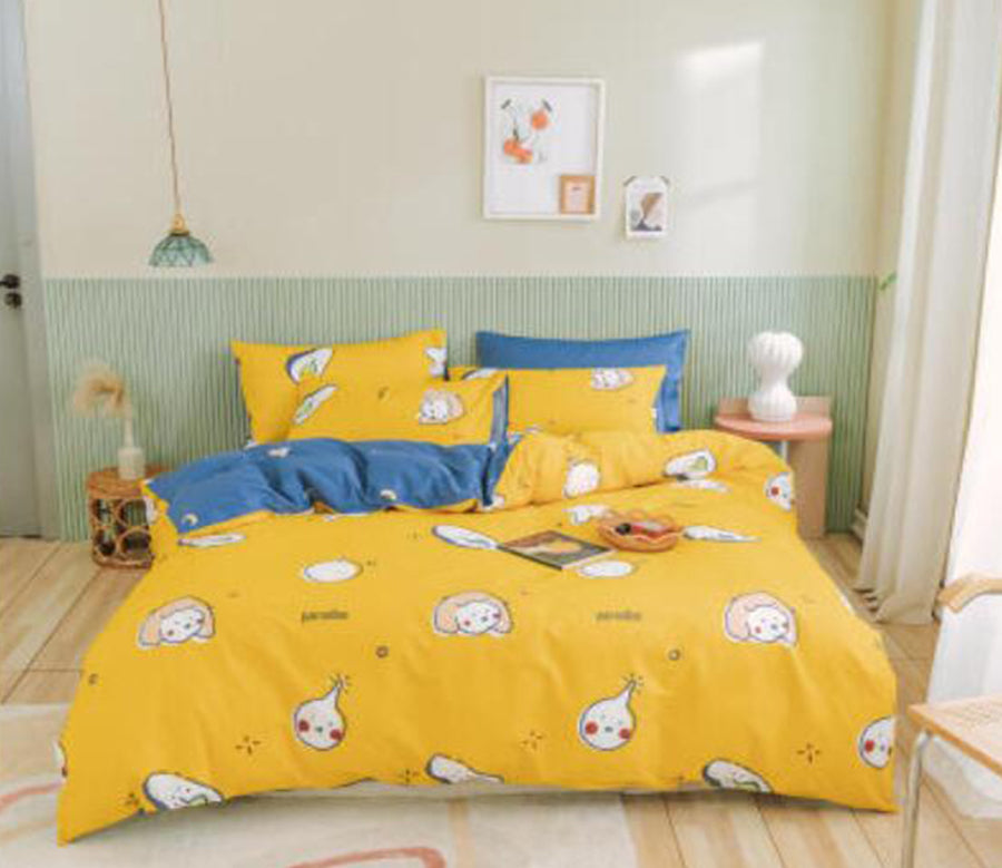 3D Yellow Doll 40061 Bed Pillowcases Quilt