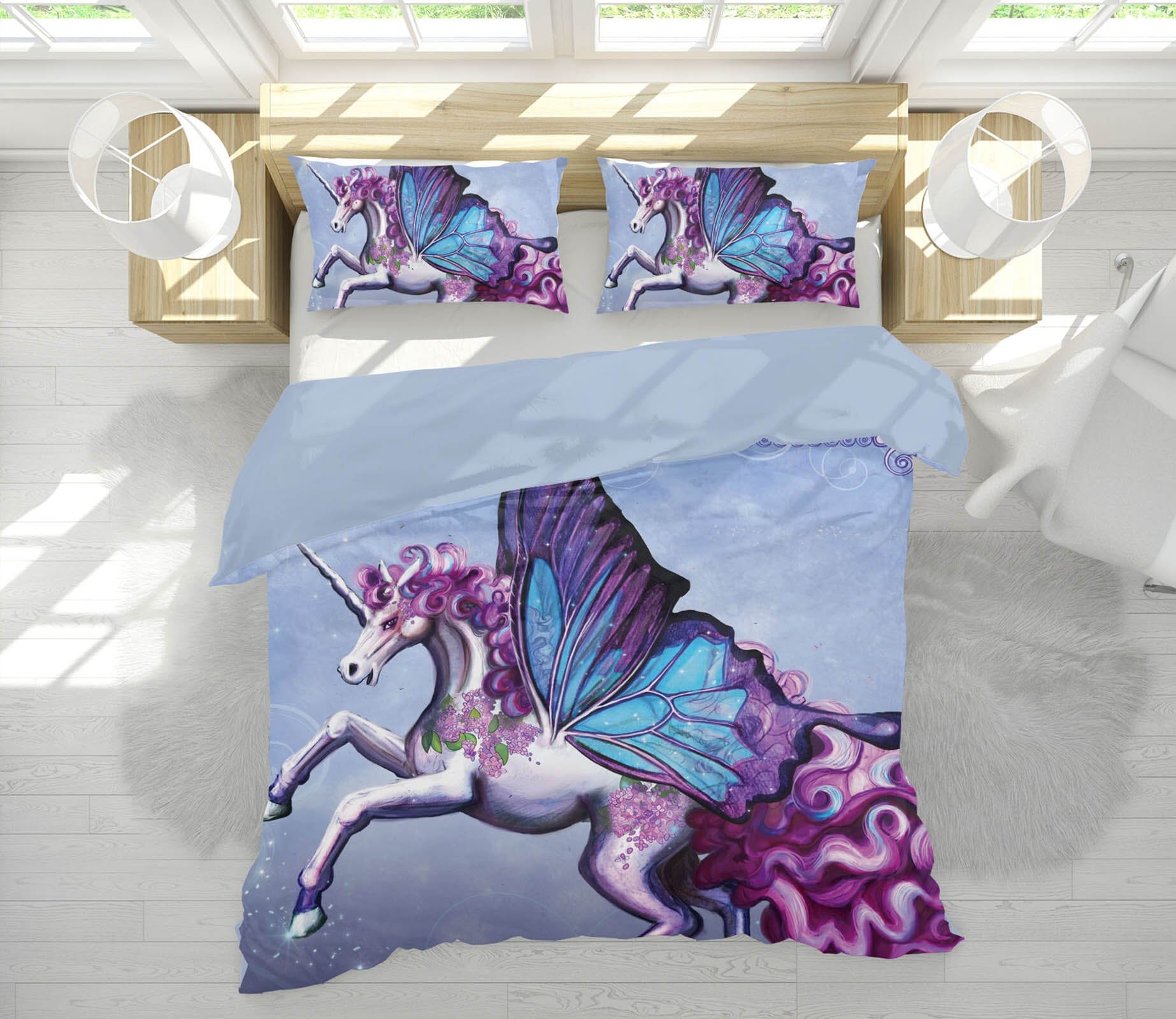 3D Wing Horse 104 Rose Catherine Khan Bedding Bed Pillowcases Quilt Quiet Covers AJ Creativity Home 