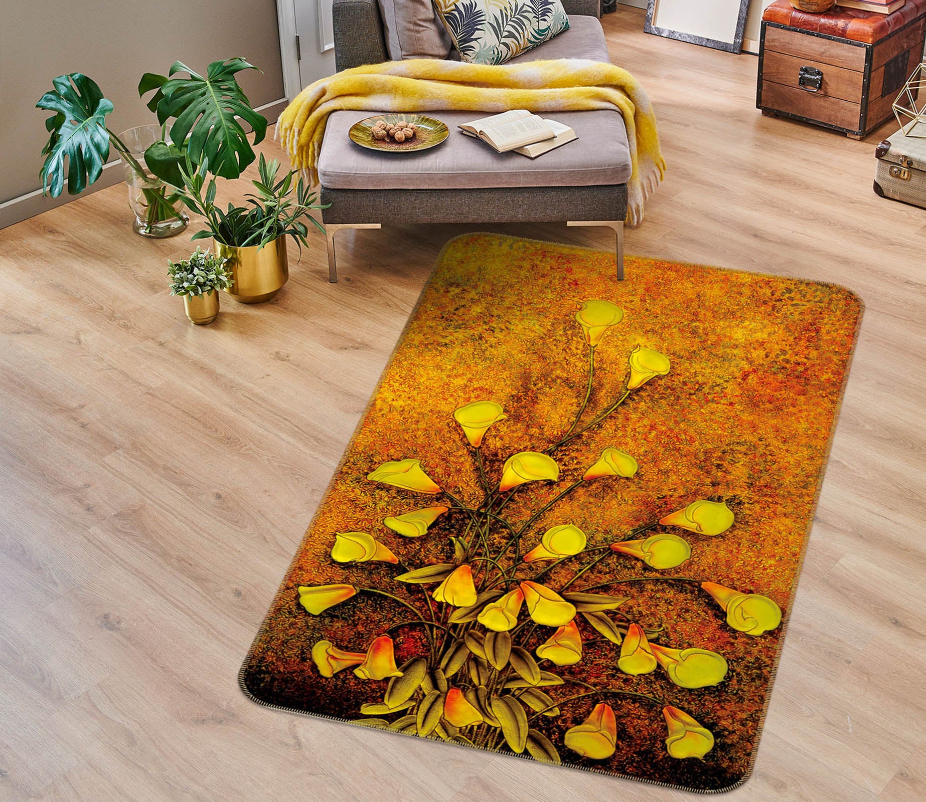 3D Flowers 32217 Non Slip Rug Mat