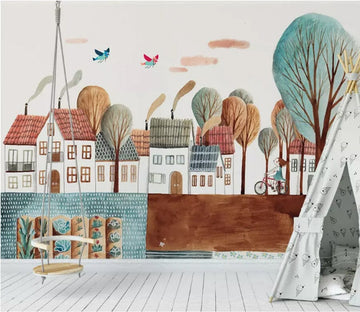 3D Forest Town 2055 Wall Murals Wallpaper AJ Wallpaper 2 