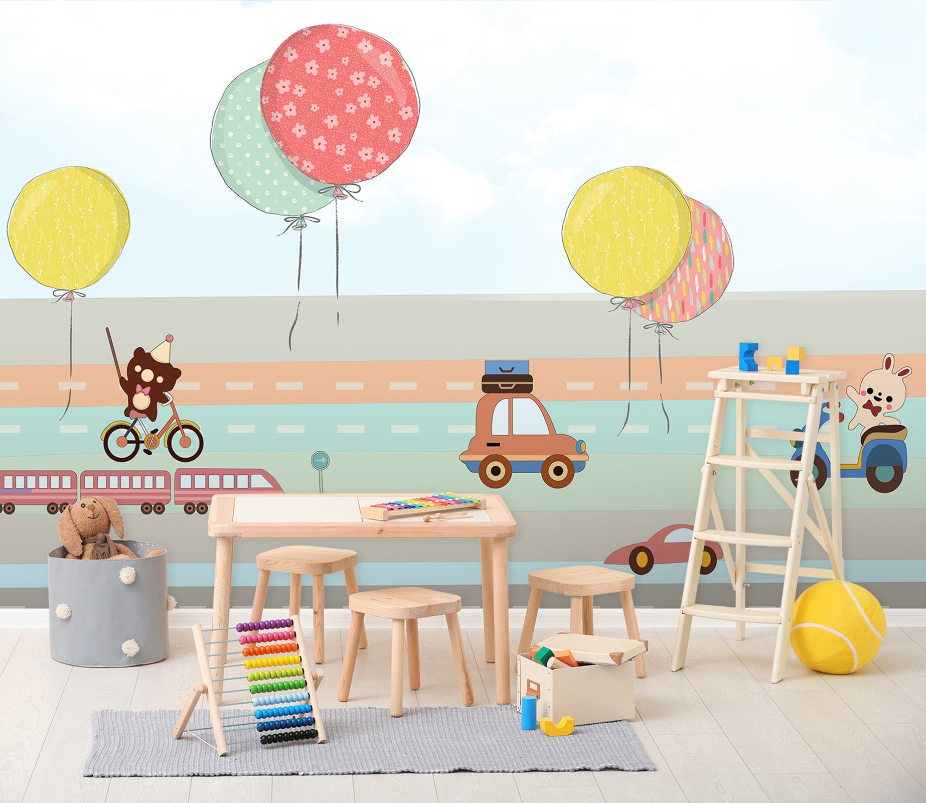 3D Cartoon Balloon 267 Wall Murals