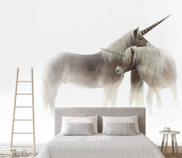 3D Two Unicorns 1600 Wall Murals Wallpaper AJ Wallpaper 2 