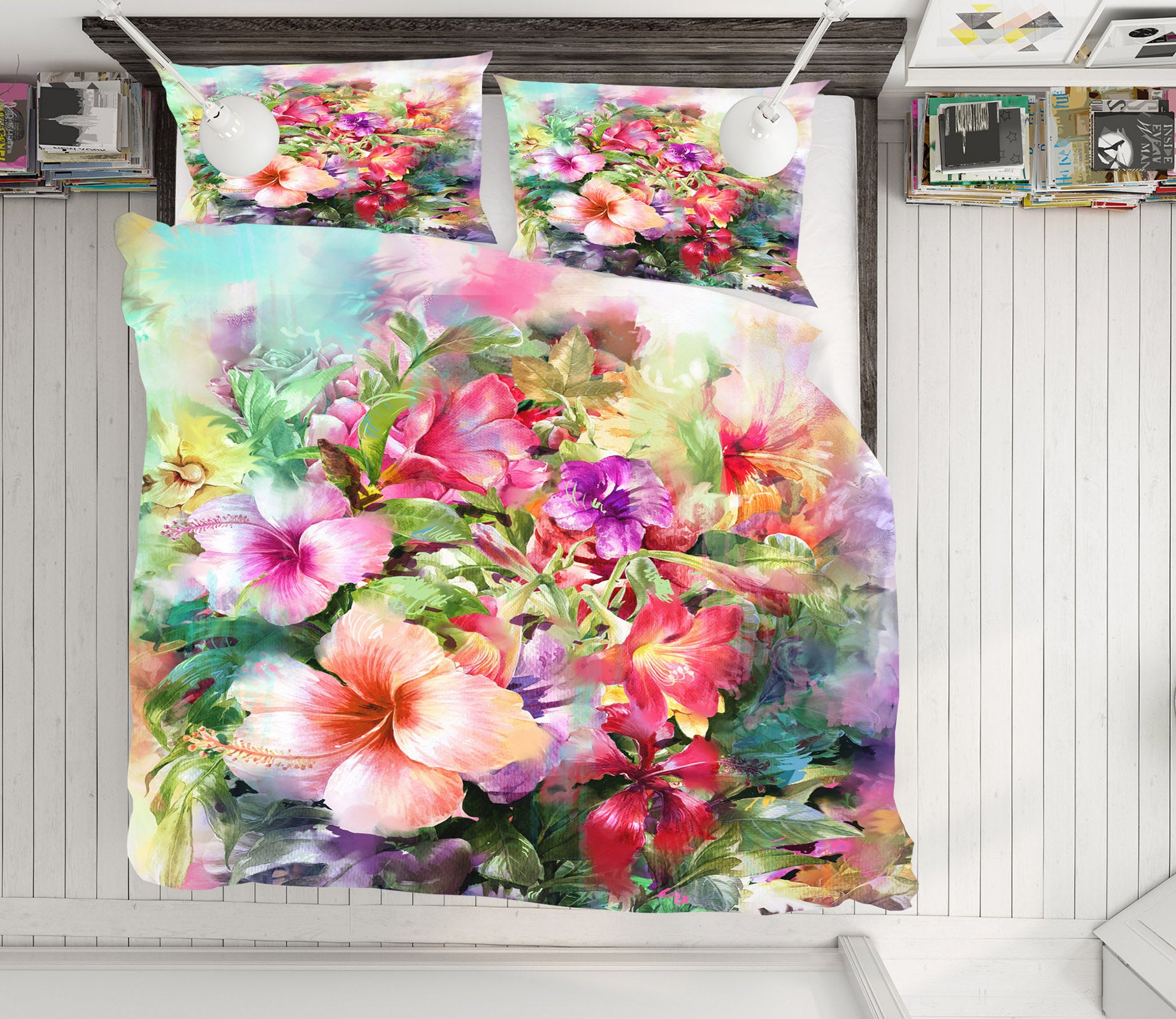 3D Flower 60118 Bed Pillowcases Quilt