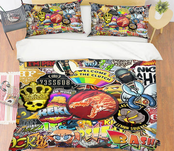 3D Logo Card 13128 Bed Pillowcases Quilt