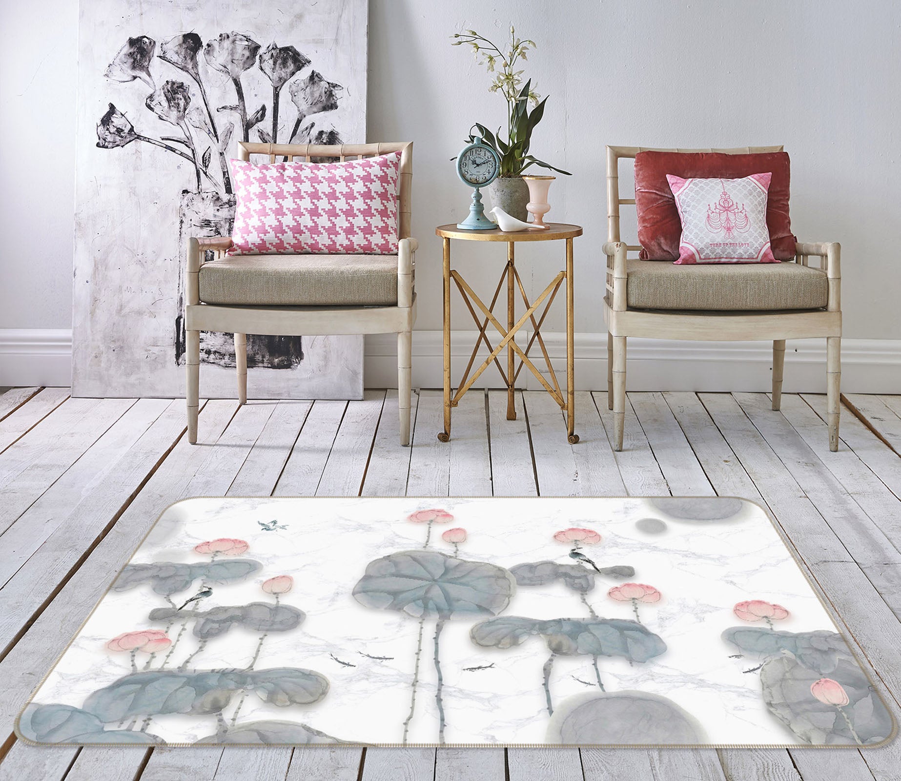 3D Lotus Leaf 34010 Non Slip Rug Mat