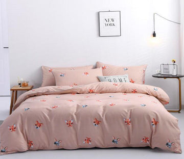3D Rabbit Head Fox Head 2004 Bed Pillowcases Quilt