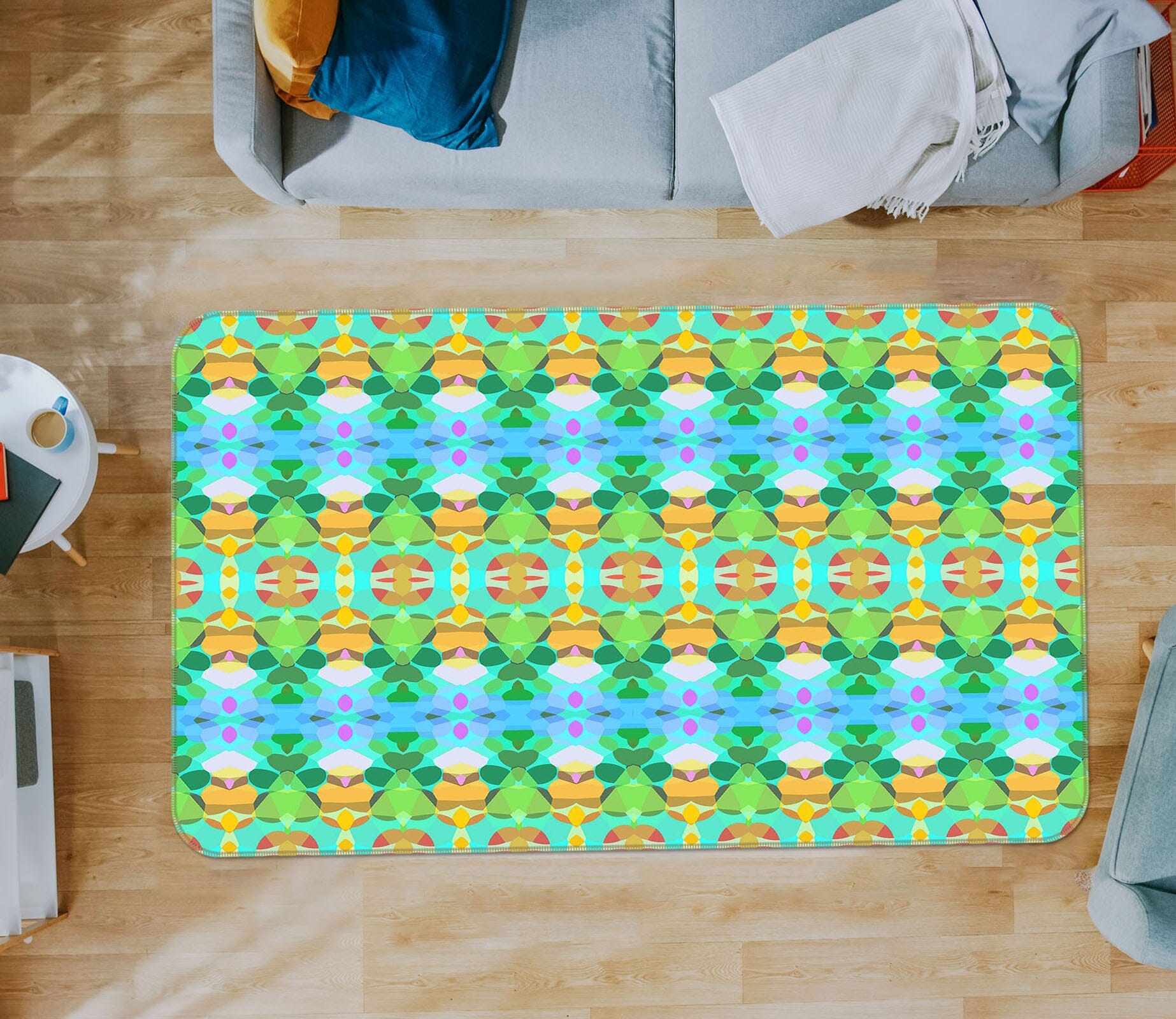 3D Green Pattern 1005 Shandra Smith Rug Non Slip Rug Mat Mat AJ Creativity Home 