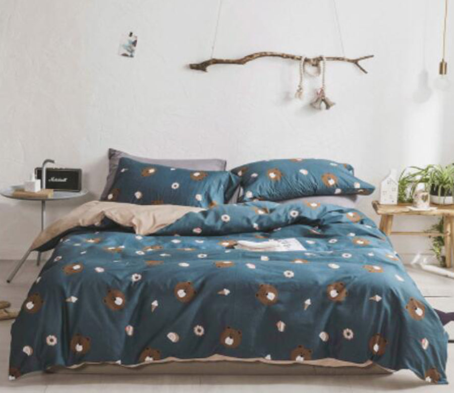 3D Bear Head 30238 Bed Pillowcases Quilt