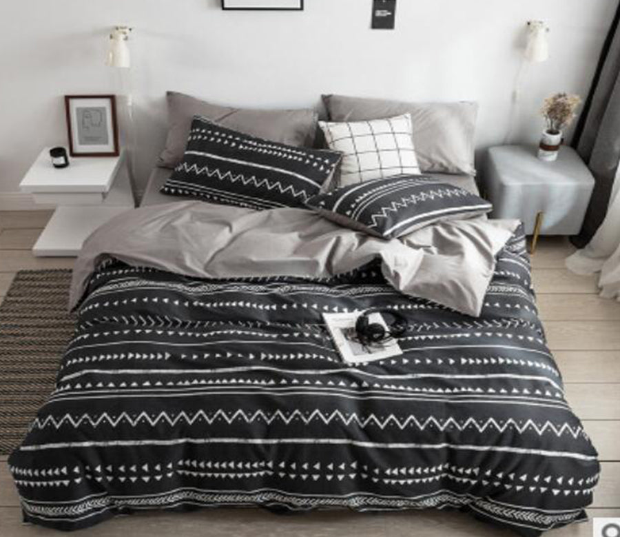 3D White Line Totem 15134 Bed Pillowcases Quilt