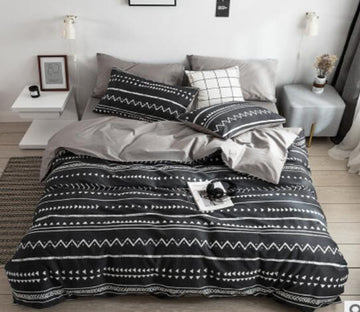 3D White Line Totem 15134 Bed Pillowcases Quilt