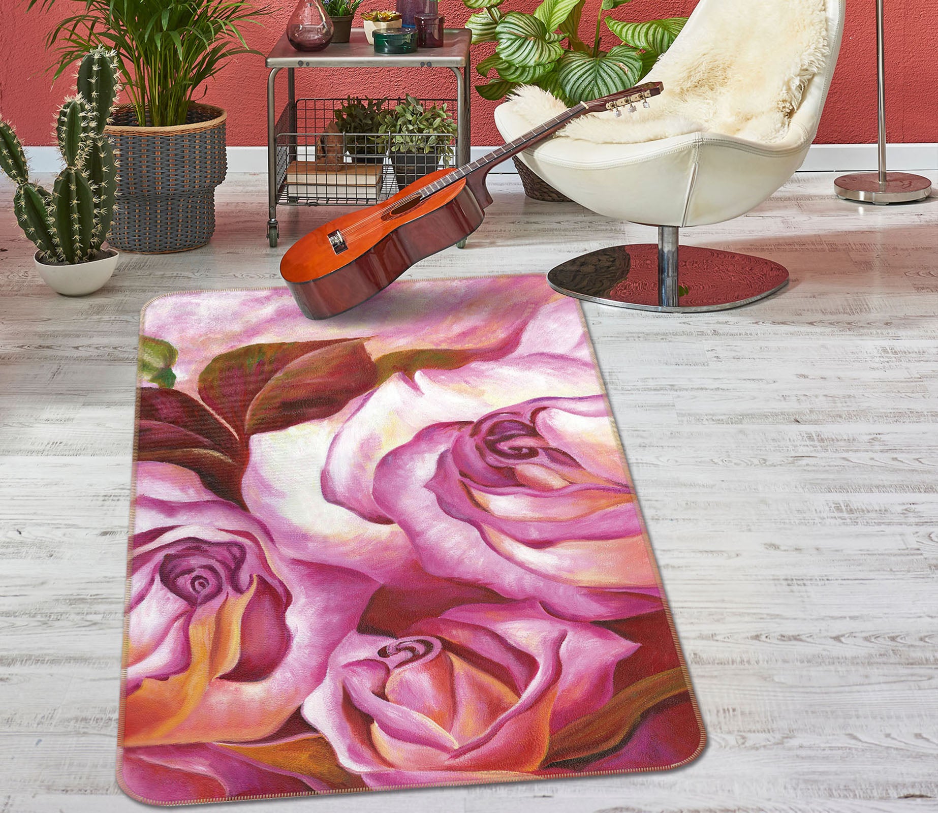 3D Flowers 33202 Non Slip Rug Mat