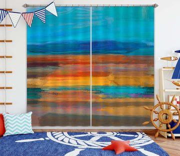 3D Color Sunset 241 Michael Tienhaara Curtain Curtains Drapes Curtains AJ Creativity Home 