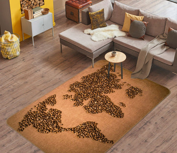 3D Sea Island 232 World Map Non Slip Rug Mat Mat AJ Creativity Home 