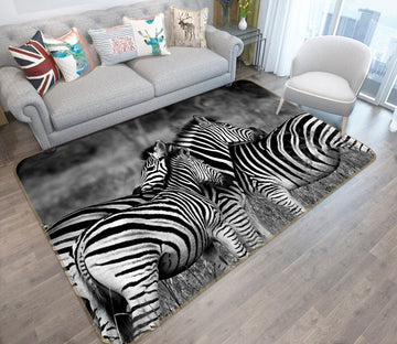3D Zebra 649 Animal Non Slip Rug Mat Mat AJ Creativity Home 