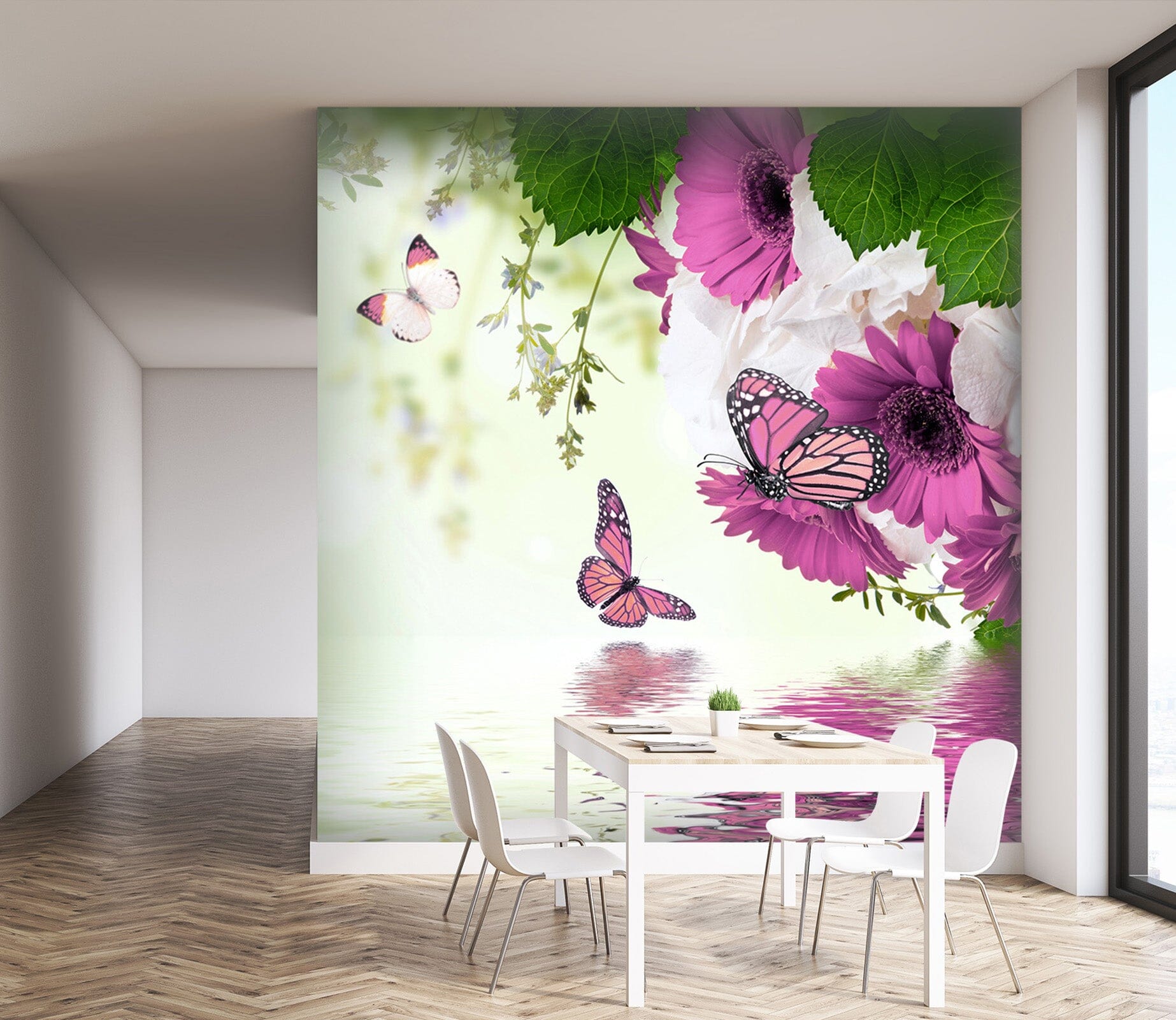 3D Red Butterfly 200 Wall Murals Wallpaper AJ Wallpaper 2 