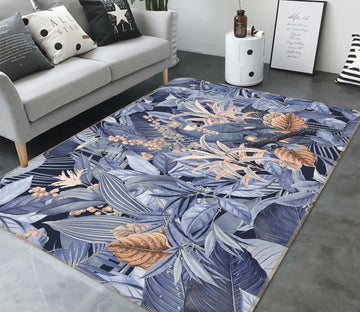 3D Golden Leaves 1005 Andrea haase Rug Non Slip Rug Mat Mat AJ Creativity Home 