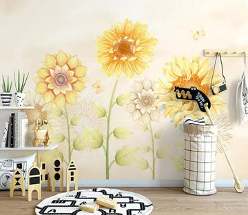 3D Sunflower 2108 Wall Murals Wallpaper AJ Wallpaper 2 