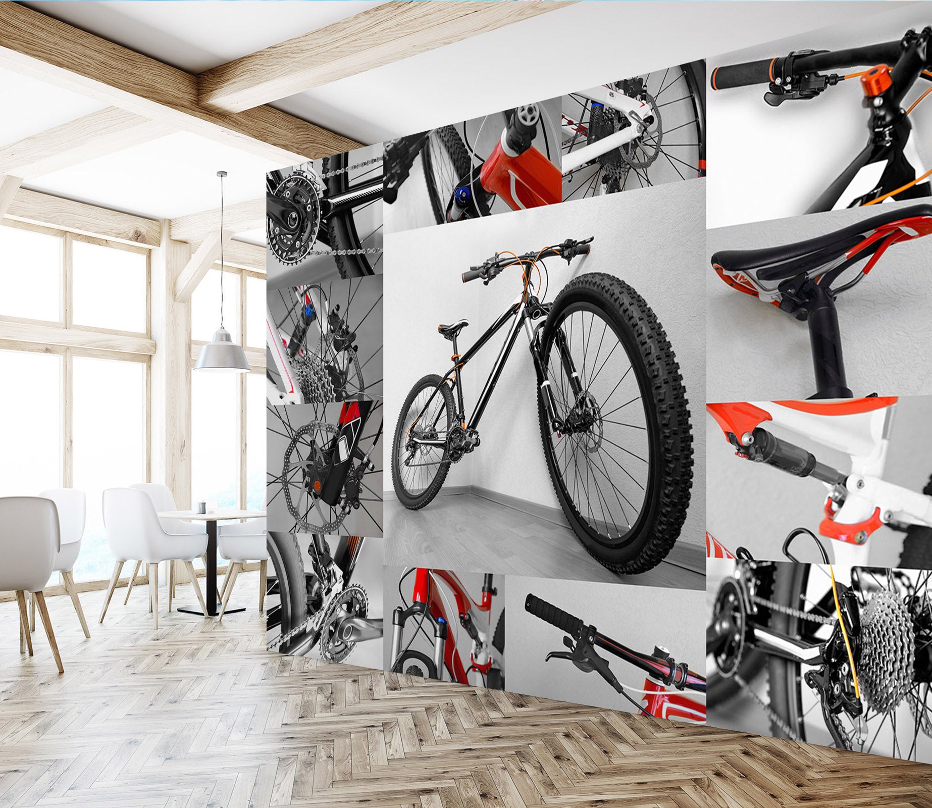 3D Mountain Bike 396 Vehicle Wall Murals