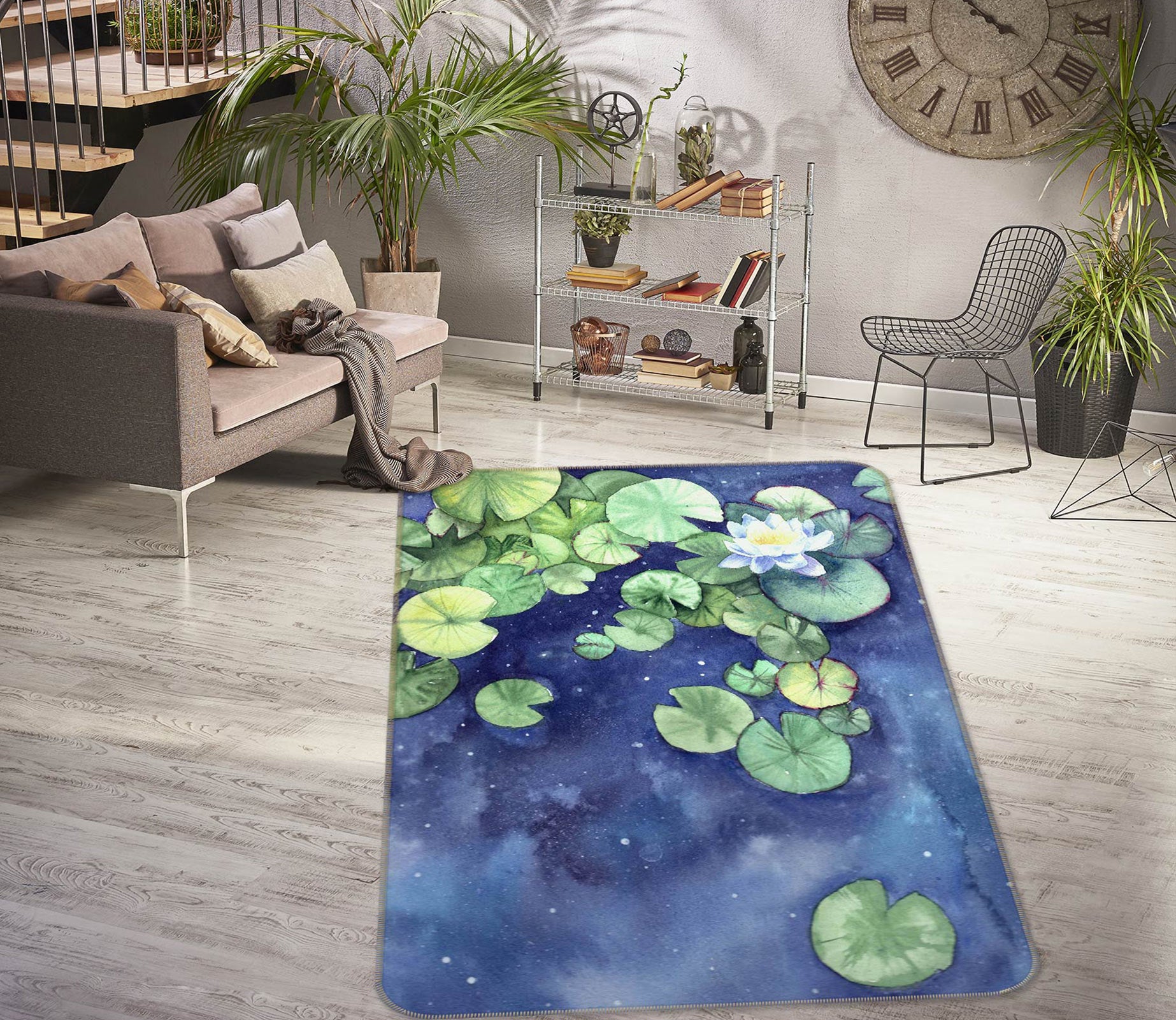 3D Lotus Leaf 33066 Non Slip Rug Mat