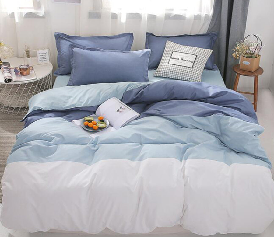3D Blue And White Gradient 12081 Bed Pillowcases Quilt